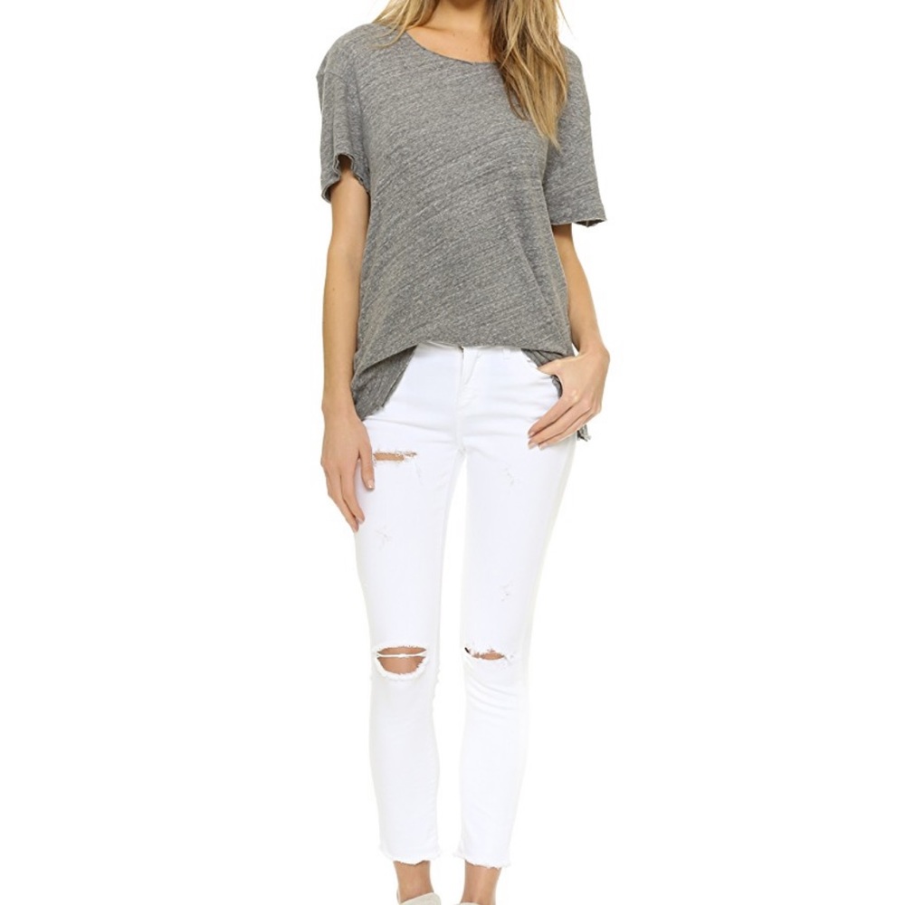 Agolde Sophie High Rise Skinny Crop White Jeans Chic Edgy Modern Clean